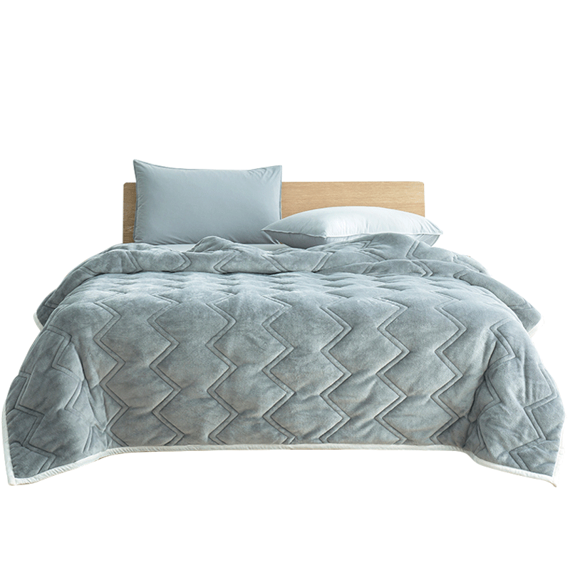JD Original Three-Layer Thickened Faux Lambswool Blanket, Can Be Used As A Throw Or Cover, Warm Winter Blanket, Modern Gray 1.5x2m
