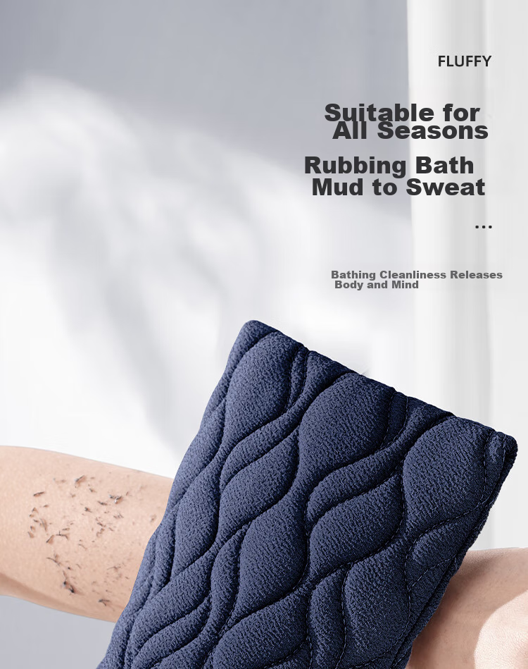 Chuangyilaojiang Exfoliating Washcloth for Men, Bath Scrubber, Body Scrubber with Coarse Sand, Widened Single Piece, Removes Dead Skin, Nylon Cotto 8