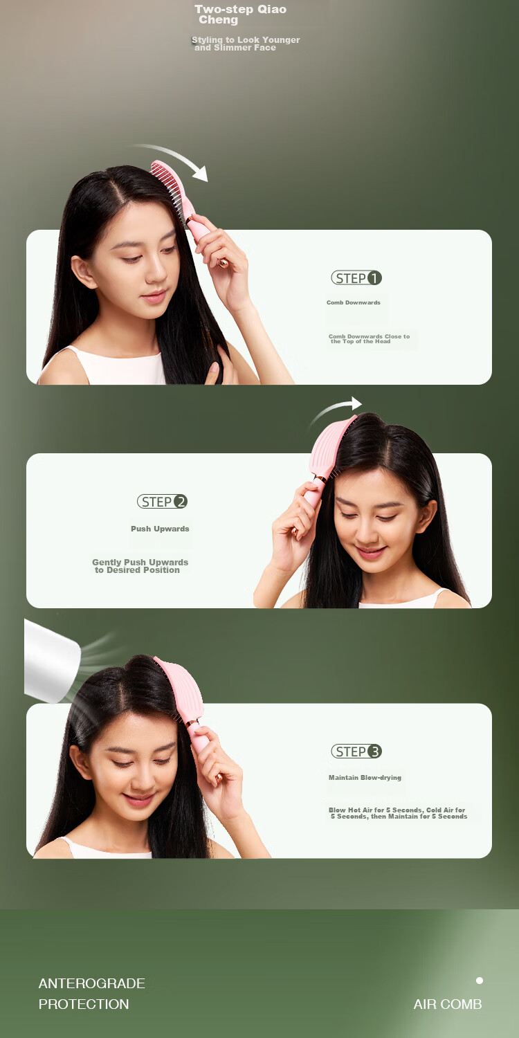 Creative Art Ribs Comb High Crown Volumizing Tool for Women, Long Hair Styling Comb with Wide Teeth for Curly Hair And Me 4