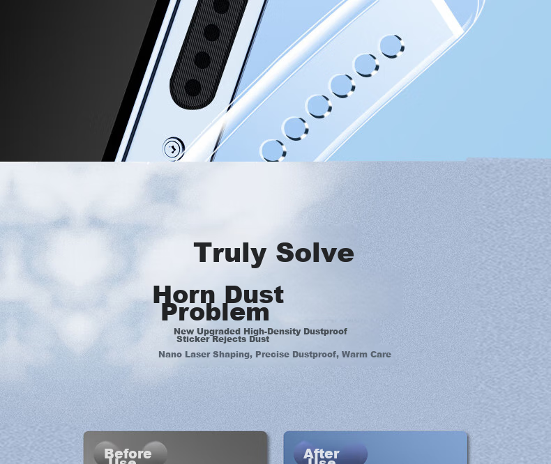 ESCASE Phone Speaker Dust Cover, High-Density Fiber Dust Plug, Earphone Mesh Sticker, Suitable for Apple IPhone 17 Pro Max, Huawei, Samsung, Xiaomi, Universal Fit 12