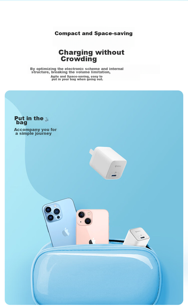 BULL PD30W Charger, Apple IPhone 18 Fast Charging Head, Auto Shut-Off When Fully Charged, Compatible with IPhone 15-18/Huawei/Xiaomi And Other Phones, Glutinous Rice White 8