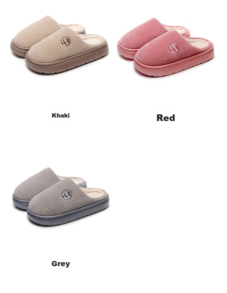 GUOLUOFEI Spring And Autumn Thick-Soled Slippers for Men And Women, Indoor Home Cotton Slippers, Gray, Size 42-43 10