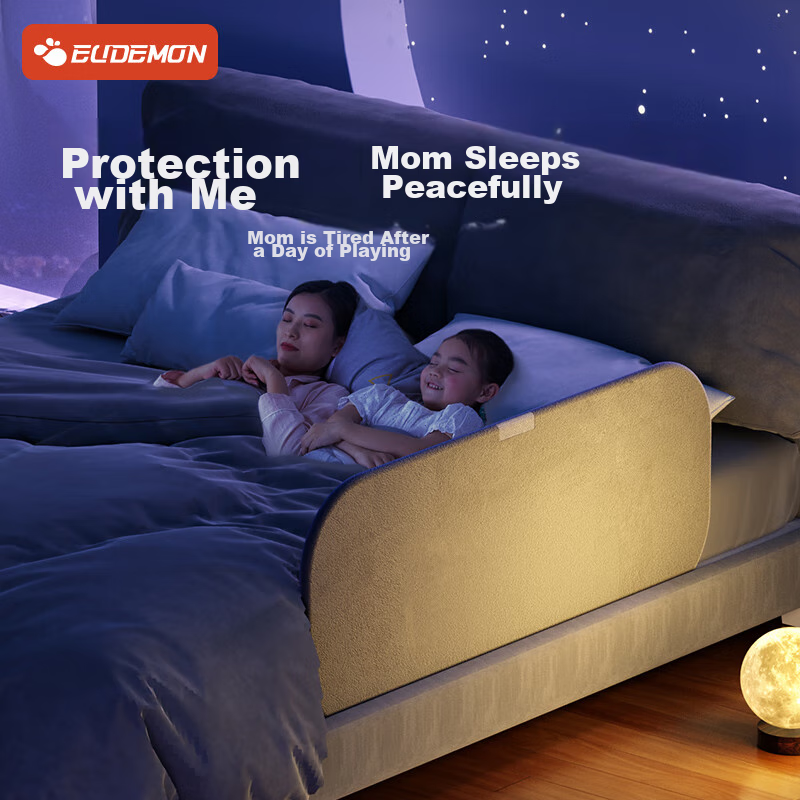 EUDEMON Portable Bed Guard Rail, Baby Travel Bed Anti-Fall Child Bedside Barrier, Foldable Fence, Single-Sided 0.9 Meter