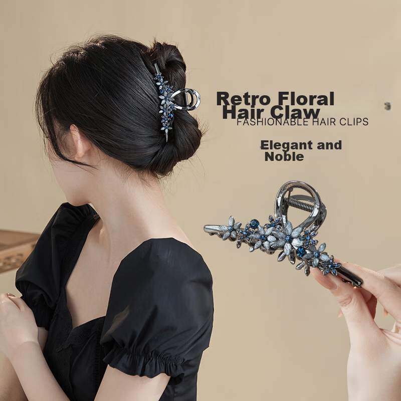 CHIMERA Luxury Hair Claw Clip, High-End Hair Accessory for Women, Elegant Rhinestone Hairpiece for Back of Head, Birthday Gift for Wome