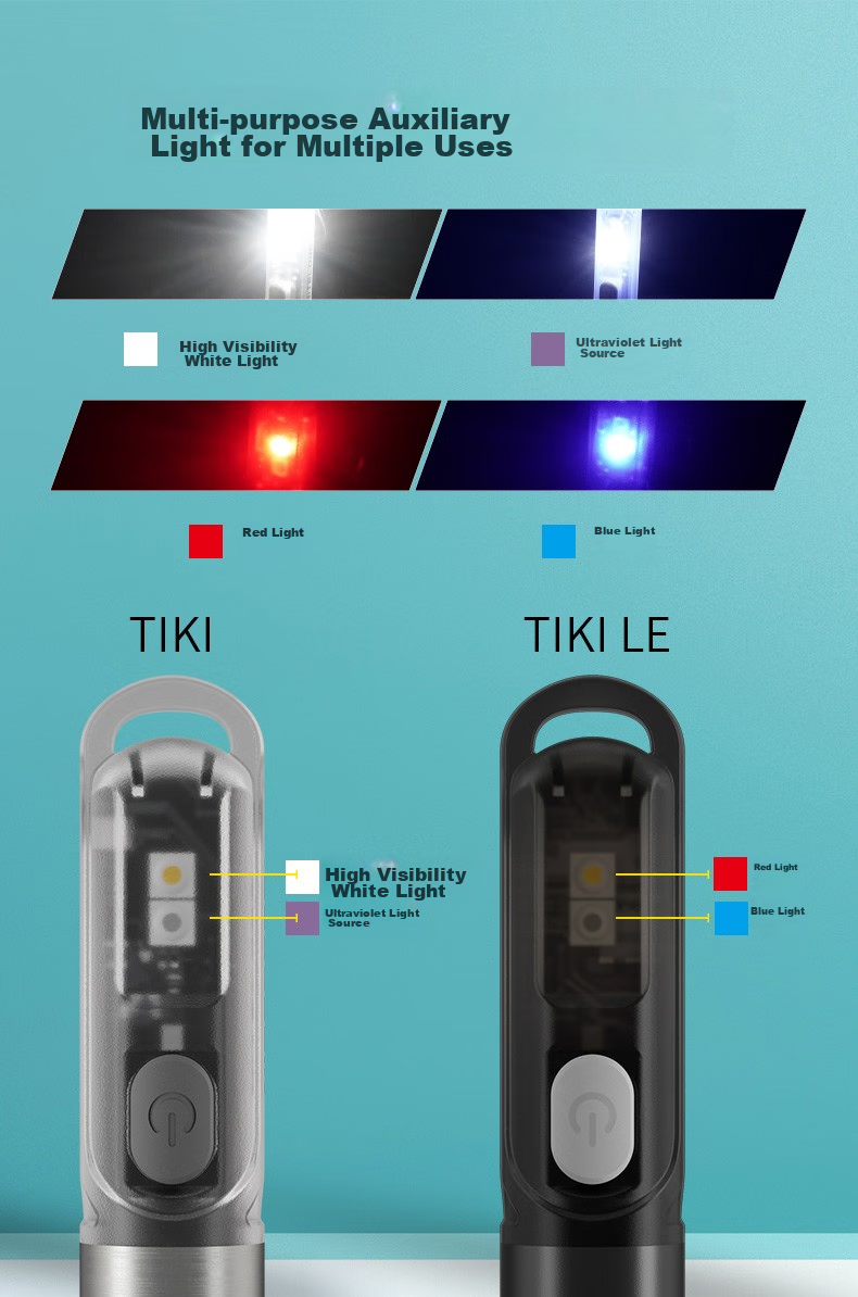 NITECORE TIKI UV Keychain Light, Ultraviolet Authentication, Rechargeable, Portable, Emergency LED Flashlight 7