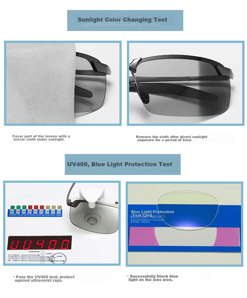 Boliliangpin Upgraded Anti-Blue Light Photochromic Sunglasses for Men, Day And Night Use, Driving Sunglasses, Fishing Goggles, UV Protectio 5