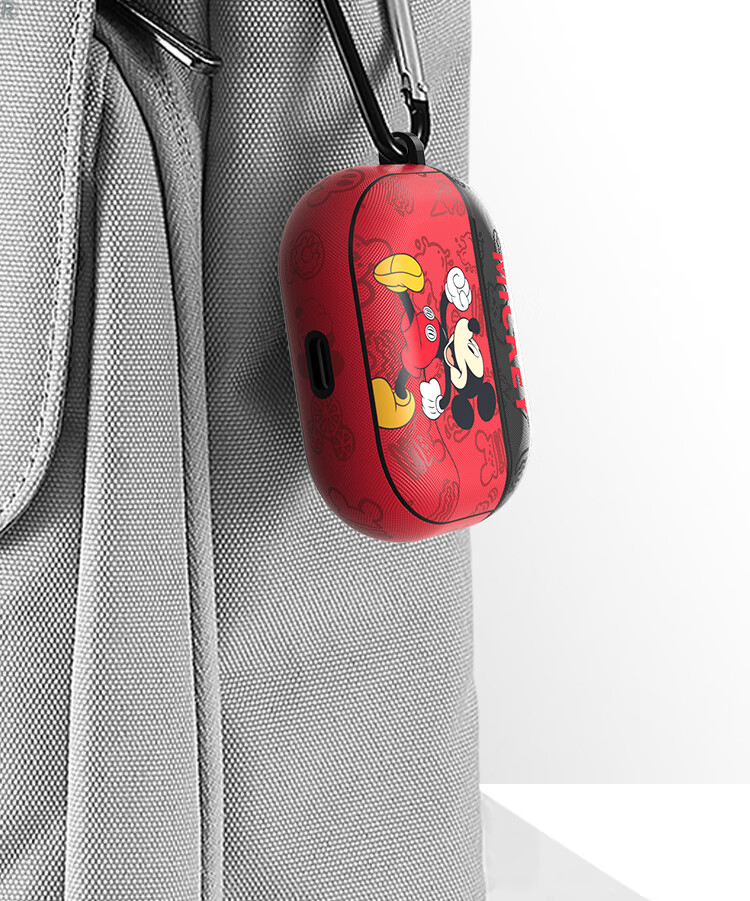 ESCASE AirPods Pro Second-Generation Protective Case, Apple Pro 2 Earphone Cover, Disney Mickey Cartoon Leather Texture Soft Trendy Men's Personalized Creative 2022 Model Gray 15