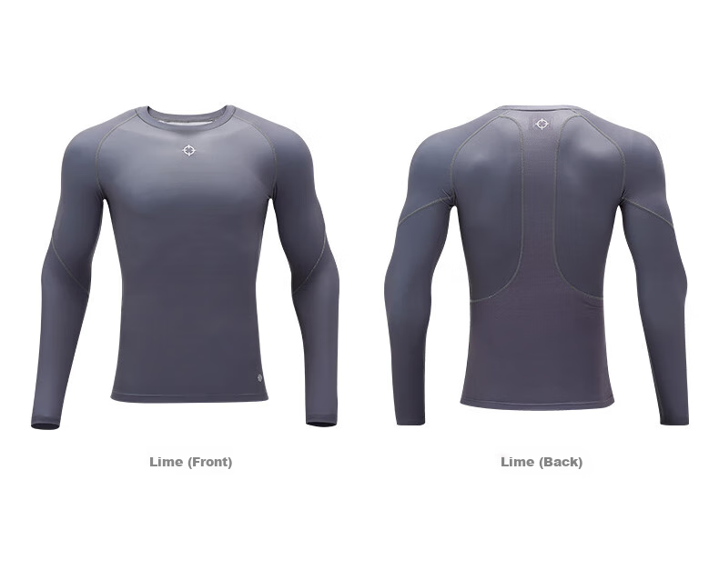 RIGORER Men's Compression Shirt, Quick-Dry Running Sports Top, Fitness Training Wear, Yoga Long-Sleeve Shirt for Me 12