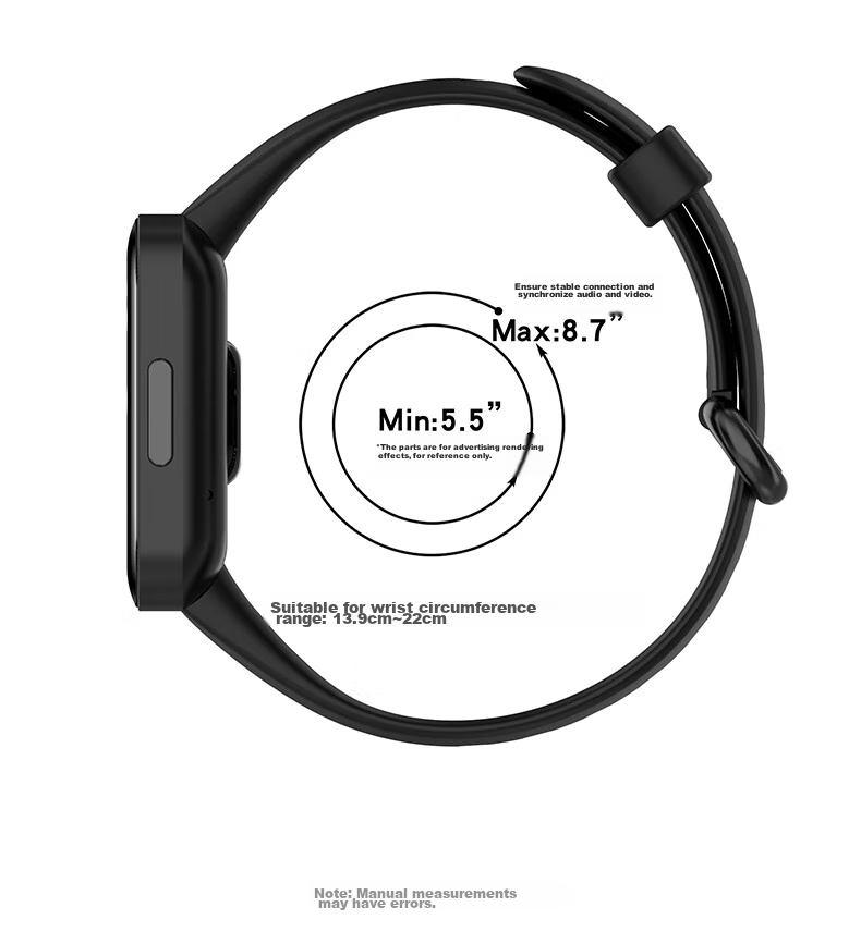 KMaxAI Compatible Silicone Strap for Xiaomi Redmi Watch 2, Replacement Wristband for Xiaomi Redmi Watch 2, Dopamine Lite 2 Sports Watch Band, Fresh Style, Elegant Black 7
