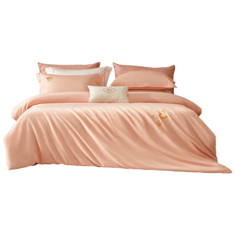 Bailisi Shuixing Jiafang Brand Four-Piece Bedding Set, Pure Cotton Bedsheet, Duvet Cover, Quilt, 100% Cotton, 60-Count Long-Staple Cotton, High-End Luxury, for 1.8m Bed