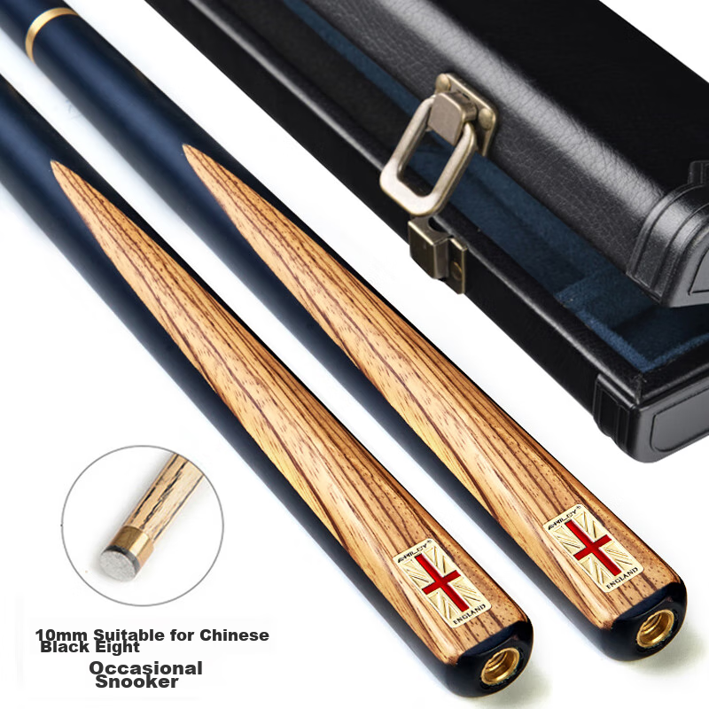 RILEY RES-100 Pool Cue, Black Eight Small Tip, Chinese Eight-Ball, Snooker Medium Tip, Scoring Pool Cue, 10mm