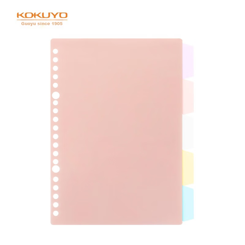 KOKUYO Campus A4 Index Dividers Notebook Accessories, 5 Sheets, Pastel Five Colors, WSG-RUS101