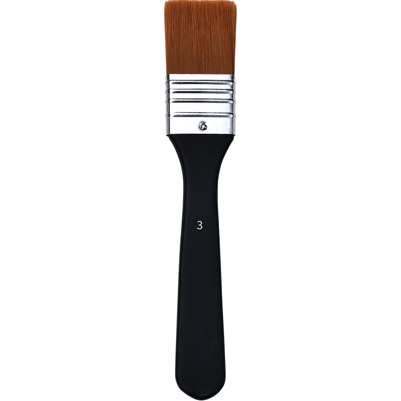 BGI-WAPM Art Board Brush Nylon Wide Head Brush for Acrylic, Gouache, Oil Painting, Wall Painting, And Blackboard Chalk, Suitable Brush No. 3 T43803H