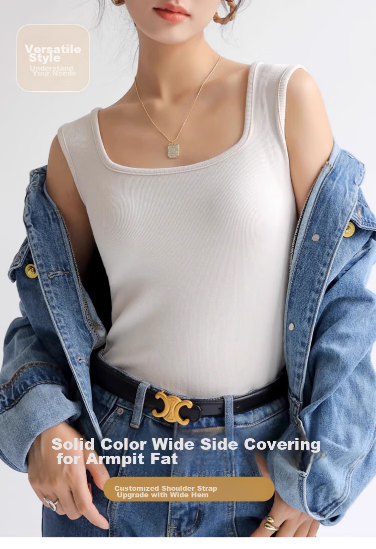 XUEXIMAN Women's Camisole Tank Top, Autumn And Winter Sexy Inner Wear, Solid Color Thin Base Layer, Beautiful Back Design, Inner Wear And Outer Wear Top, XL 1