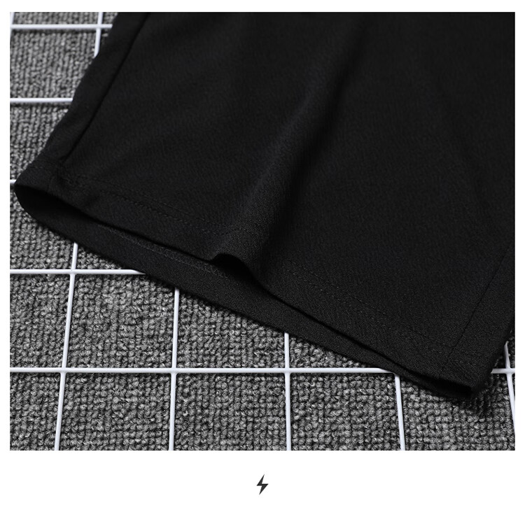ROMON Men's Shorts, Summer Korean Style Trendy Printed Pants, Men's Sports Beach Shorts, Black M 18