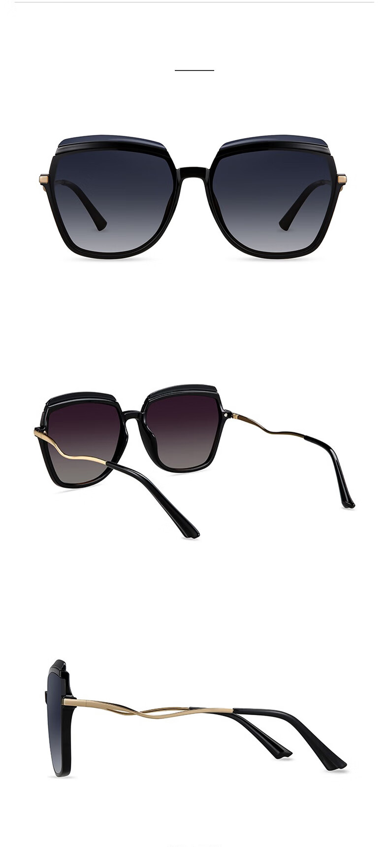 HELEN KELLER Polarized Sunglasses for Women, Gradient Color, UV Protection, Large Frame Sunglasses for Driving, H2116H01 9