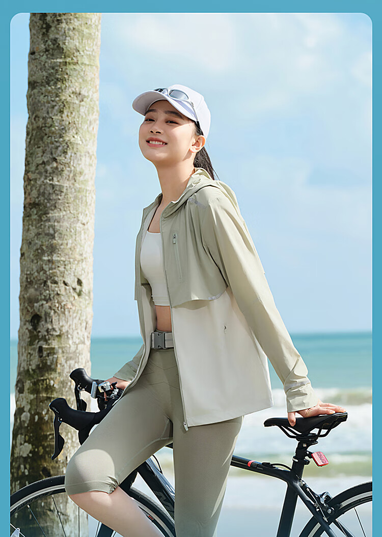 BOSIDENG Clothing, Five-Fold National Standard Sun Protection Jacket for Women, Short Style, UV-Resistant, Ice-Cool Breathable Heat Dissipation Hooded Coat 8