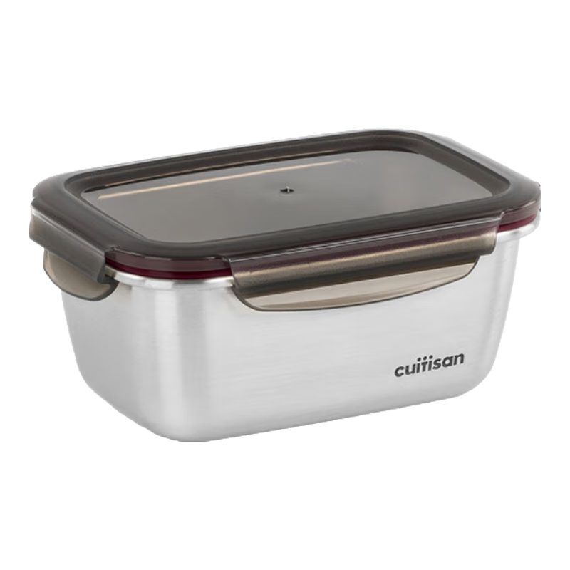 Cuitisan Korean Imported Food-Grade 304 Stainless Steel Microwave-Safe Lunch Box, Antibacterial And Fresh-Keeping Container, 980ml