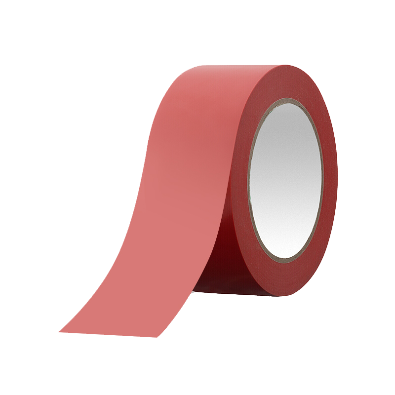 TANGO Red Warning Tape, 48mm*30m*1 Pack, Factory Floor Operation Area Ground Positioning Marking Tape, Waterproof And Windproof Sticker, Caution Tape, Low-Trace