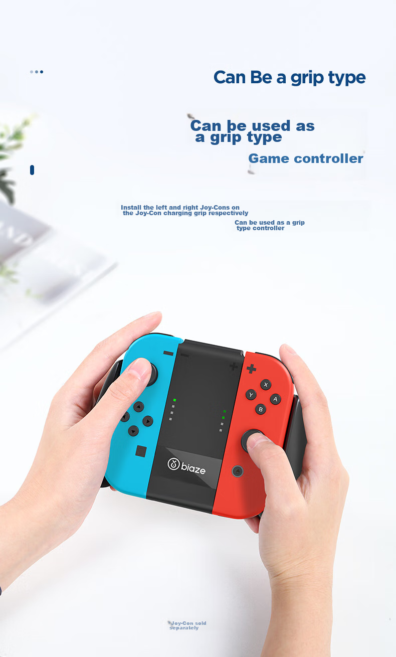 BIAZE Compatible with Nintendo Switch Game Controller Charger, NS PRO Controller Charging Grip/Joystick Game Controller Accessories, Detachable YX20 2