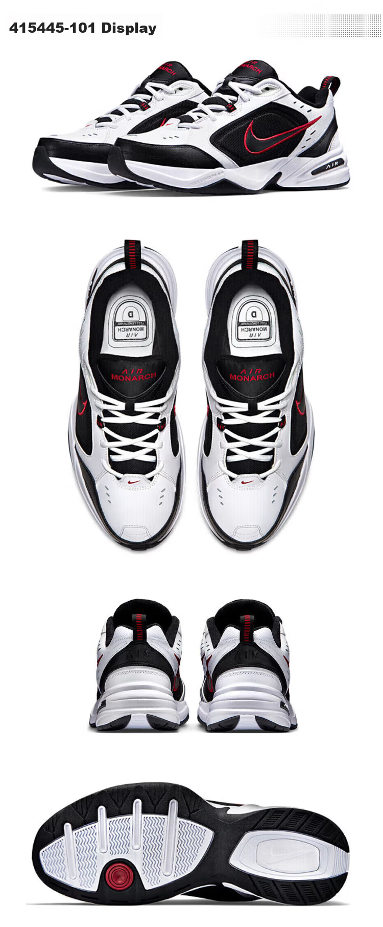 NIKE Men's Training Shoes, Dad Shoes MONARCH IV Sneakers, 415445-101 White/metallic Silver, Size 40 2