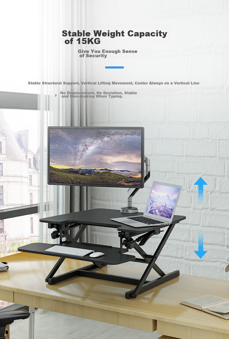 Loctek Adjustable Standing Desk with Folding Top, Height Adjustable Workstation for Sitting And Standing Alternately, M2S Elegant White 13