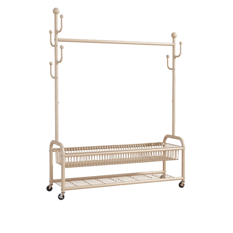 Shunyou Coat Rack, Floor-Standing Clothes And Hat Stand, Bedroom And Living Room Movable Drying And Storage Rack, 120CM, SY-309