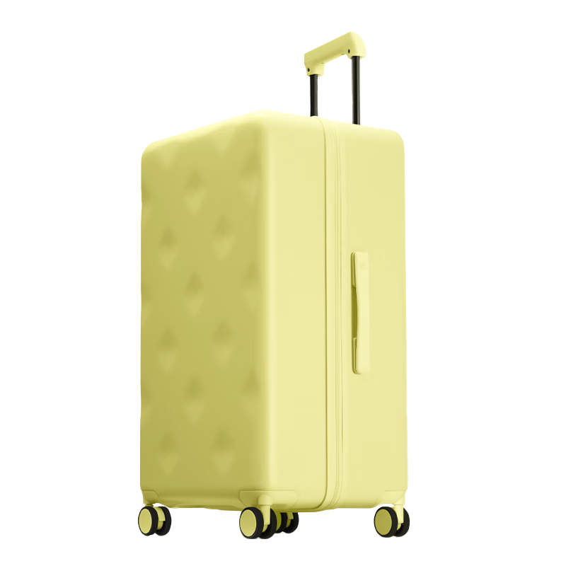 Bromen Bags Large Capacity Suitcase, Luggage with Wheels, Travel Case, Password Lock, Check-In Bag, 22 Plus, Cheese Yellow