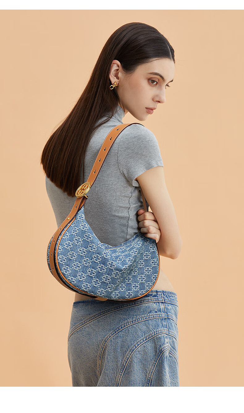 CASSILE Women's Denim-Style Handbag, Large Capacity Light Luxury Shoulder Bag, Practical Gift for Wife on May 20th 1