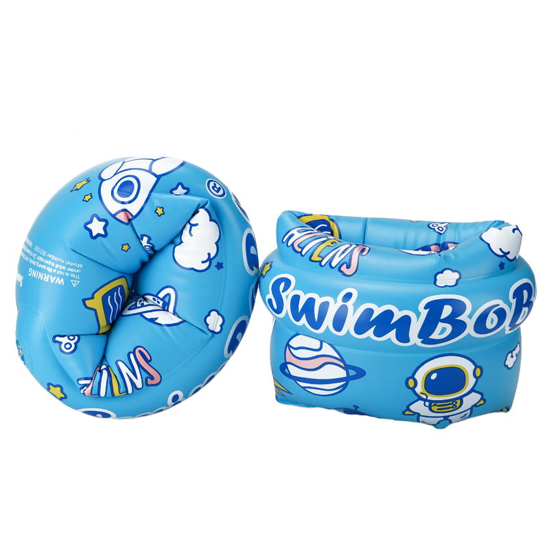 Swimbobo Children's Swimming Arm Rings, Swim Rings, Kids' Swimming Arm Rings, Water Sleeves, Children's Swimming Equipment, Life Buoy, Blue