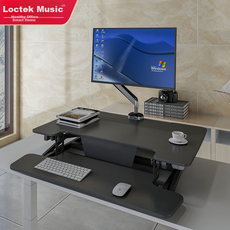 Loctek Height Adjustable Computer Desk, Standing Desk, Electric Lift Desk EM2M Elegant Black
