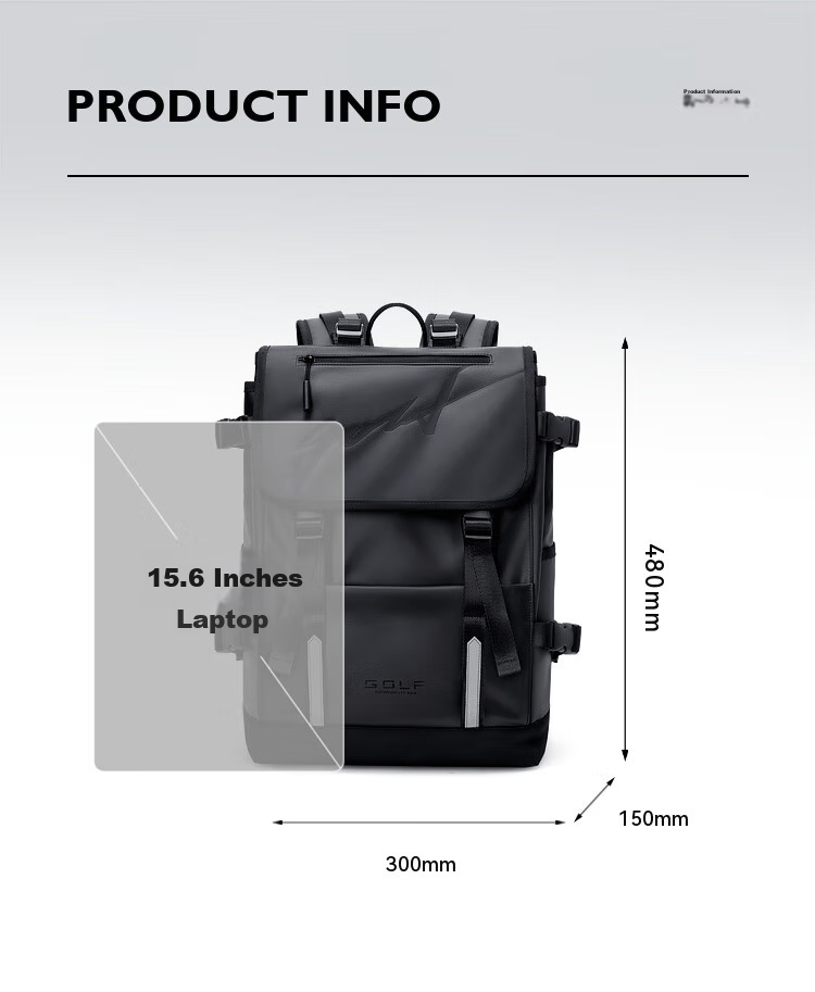 GOLF Backpack for Men And Women, Travel Backpack with 15.6-Inch Laptop Compartment, Functional Sports Travel Bag for Students 14