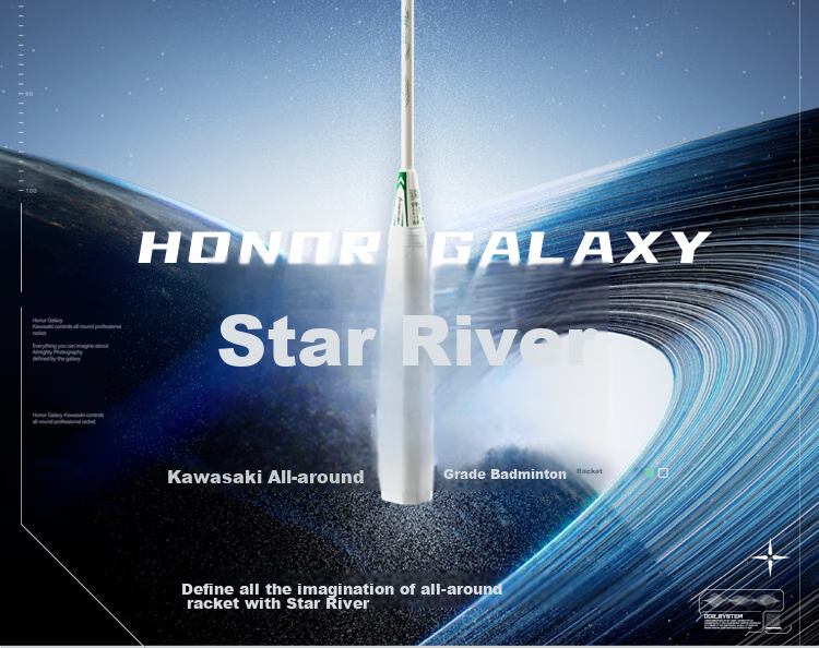 Kawasaki Badminton Racket, Full Carbon Single Racket, Ultra-Light Professional Durable Model, Glory Starry Sky Pearl White Purple (Pre-Strung) 2