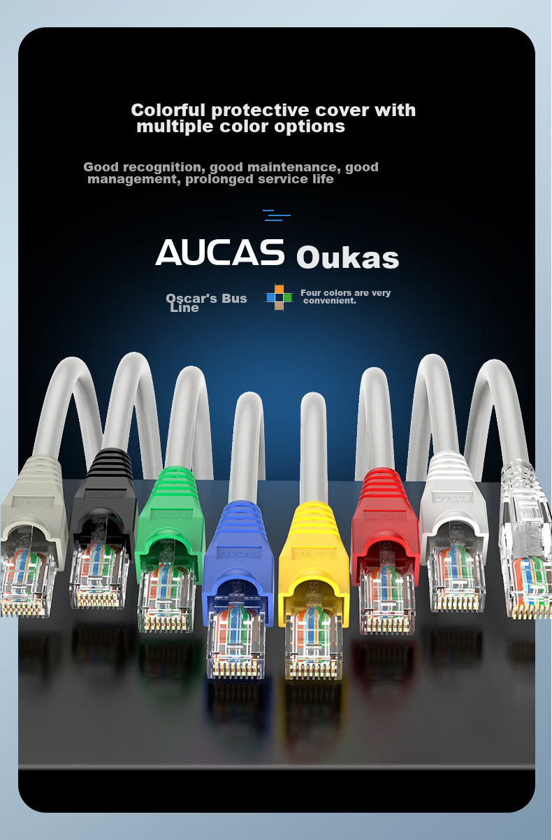 AUCAS CAT6 Ethernet Cable RJ45 Connectors, Gigabit Network Connectors for Engineering Monitoring And Broadband Computer Networks, 100 Pieces/Can ACRJ65UP 10