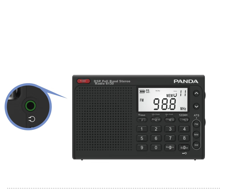 PANDA 6130 Full-Band Digital Stereo Radio, Stable Signal, English Listening Test Device for College Entrance Exams And CET-6/4, Elderly Gift (Black) 5