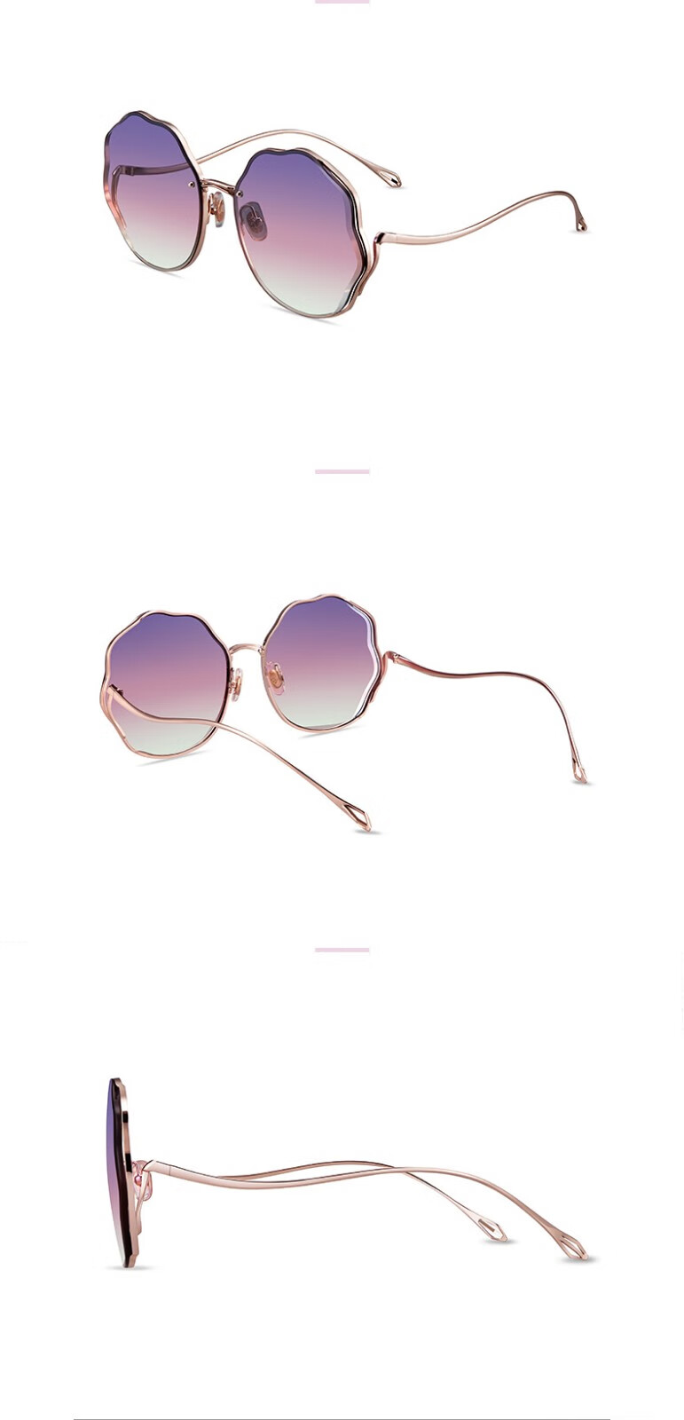 HELEN KELLER Sunglasses for Women, Elegant Slimming Glasses, Gradient Color Driving Anti-UV Specialized Eyewear H2108N02 8