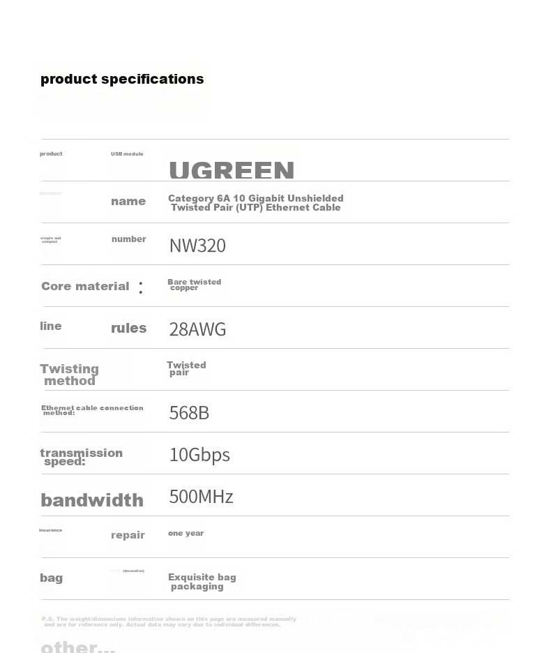 UGREEN CAT6A Pure Copper 10 Gigabit Ethernet Cable, Patch Cord for Home Computer Network Engineering, 8-Core Twisted Pair Cable, Compatible with Gigabit And 2.5G, 30 Meters, 35809 18