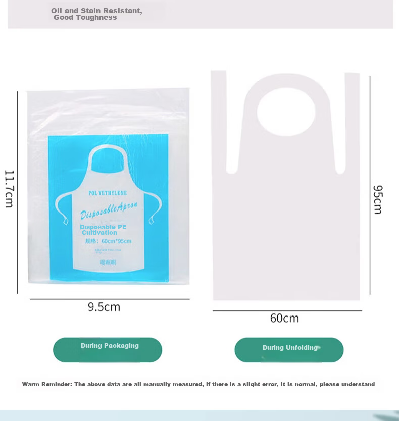 Edo Disposable Aprons, 50 Pieces [Individually Packaged], Transparent PE Thickened Waterproof And Oil-Proof Hot Pot Aprons 5