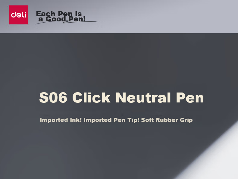 Deli Retractable Gel Pen, 0.5mm Bullet Tip, Office Supplies, Black, 12 Pens/box, S06 for College Entrance Exam 2