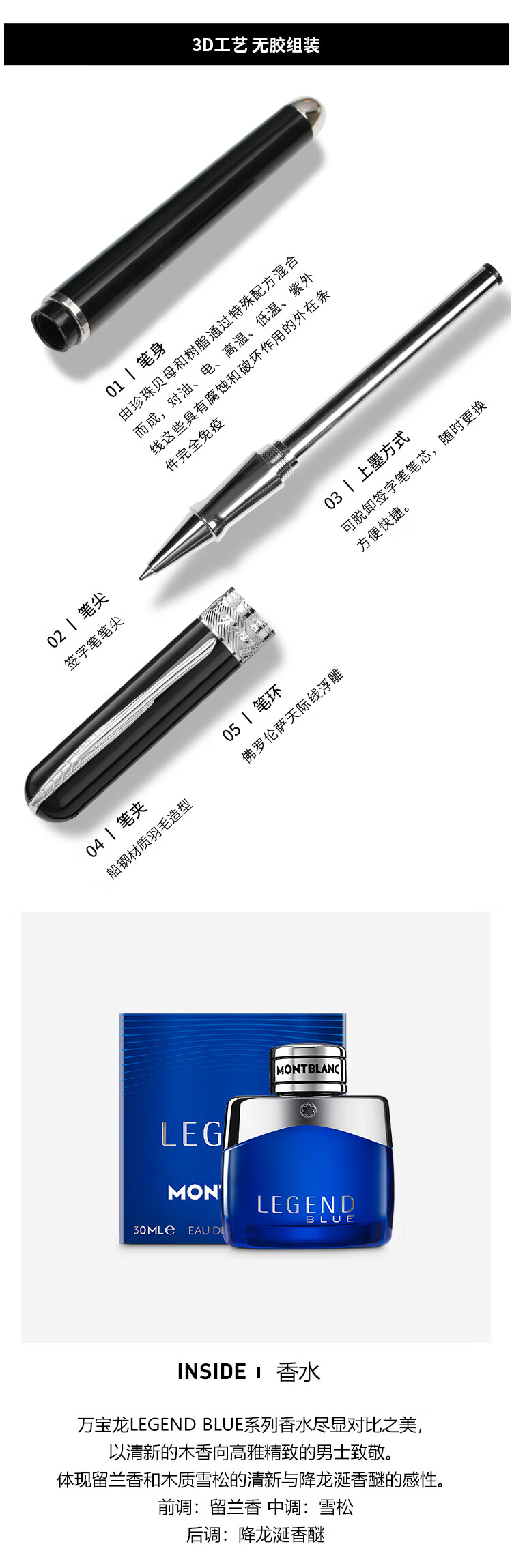 MONTBLANC MONTBLANC Perfume 129777 + Penide Black Signature Pen Gift Set [Gift] 32