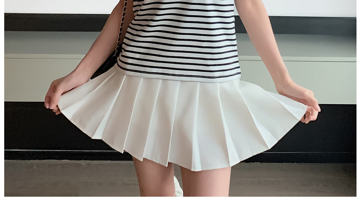 Halo Queen Women's Summer Polo Collar Short Sleeve T-Shirt, Casual Loose Versatile Collared Striped Top H143T1597 20