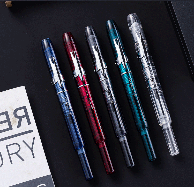 PLATINUM PKN-7000 CURIDAS Push-Button Fountain Pen, Calligraphy Practice Stationery, Imported from Japan, Business Gift Set, Red, F Nib 12