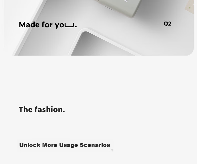 Deli Q2 Green Portable Thermal Label Printer for Home Use, Journal Name Tags, Storage Labels, Price Tags, Food Labels Printer with Mobile Bluetooth Connectio 5