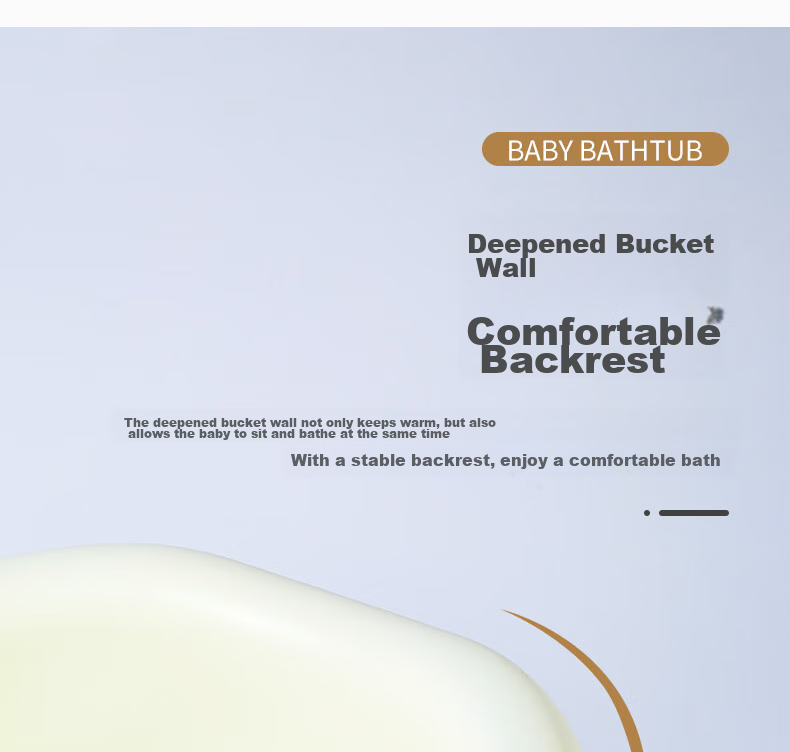 Rikang Bathtub, Baby Bathing Basin, Children's Bathtub, Bathtub with Free Stool, Blue, X1001-1 6