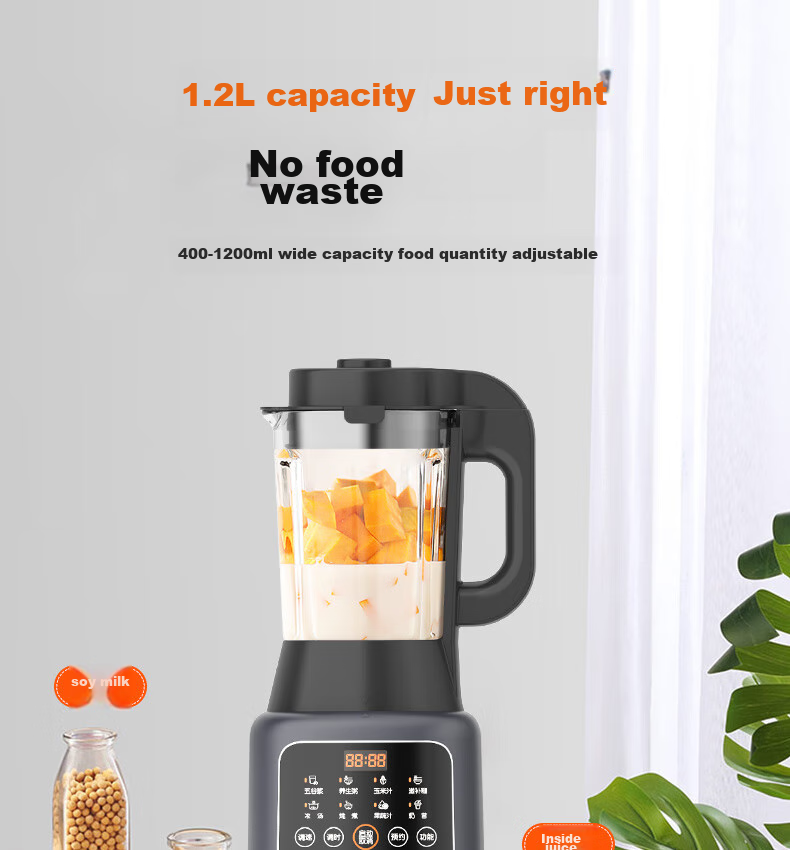 Joyoung High-Speed Blender, Multi-Functional Home Use, 1.2L Small Capacity, Dual-Blade Soy Milk Maker, Fruit And Vegetable Juice Processor 18