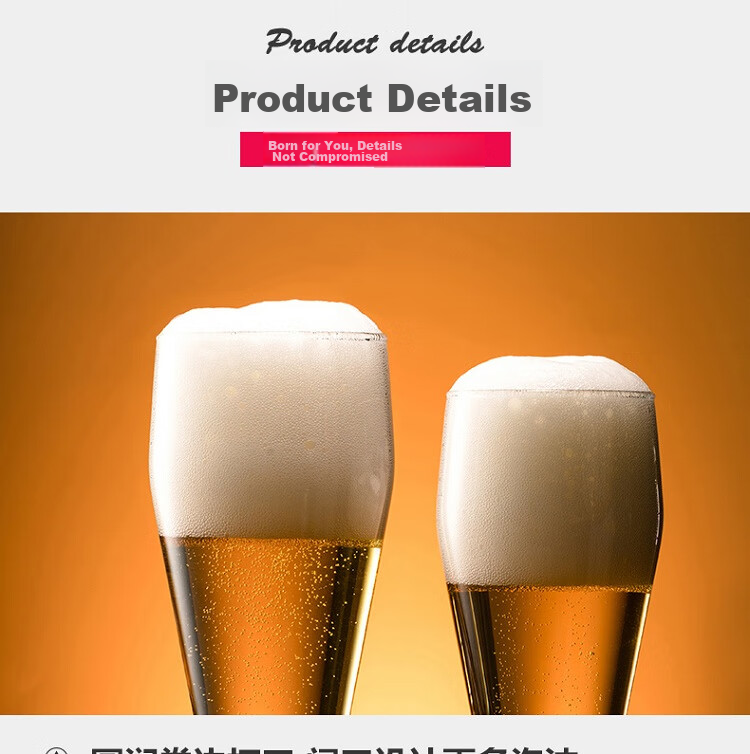 Pasabahce Beer Glasses, Imported Blown Glass, Extra Large Capacity, Lead-Free Glass, for Draft Beer, Juice, Drinks, Water Cups, 665ML, 2 Pieces, 42756 14