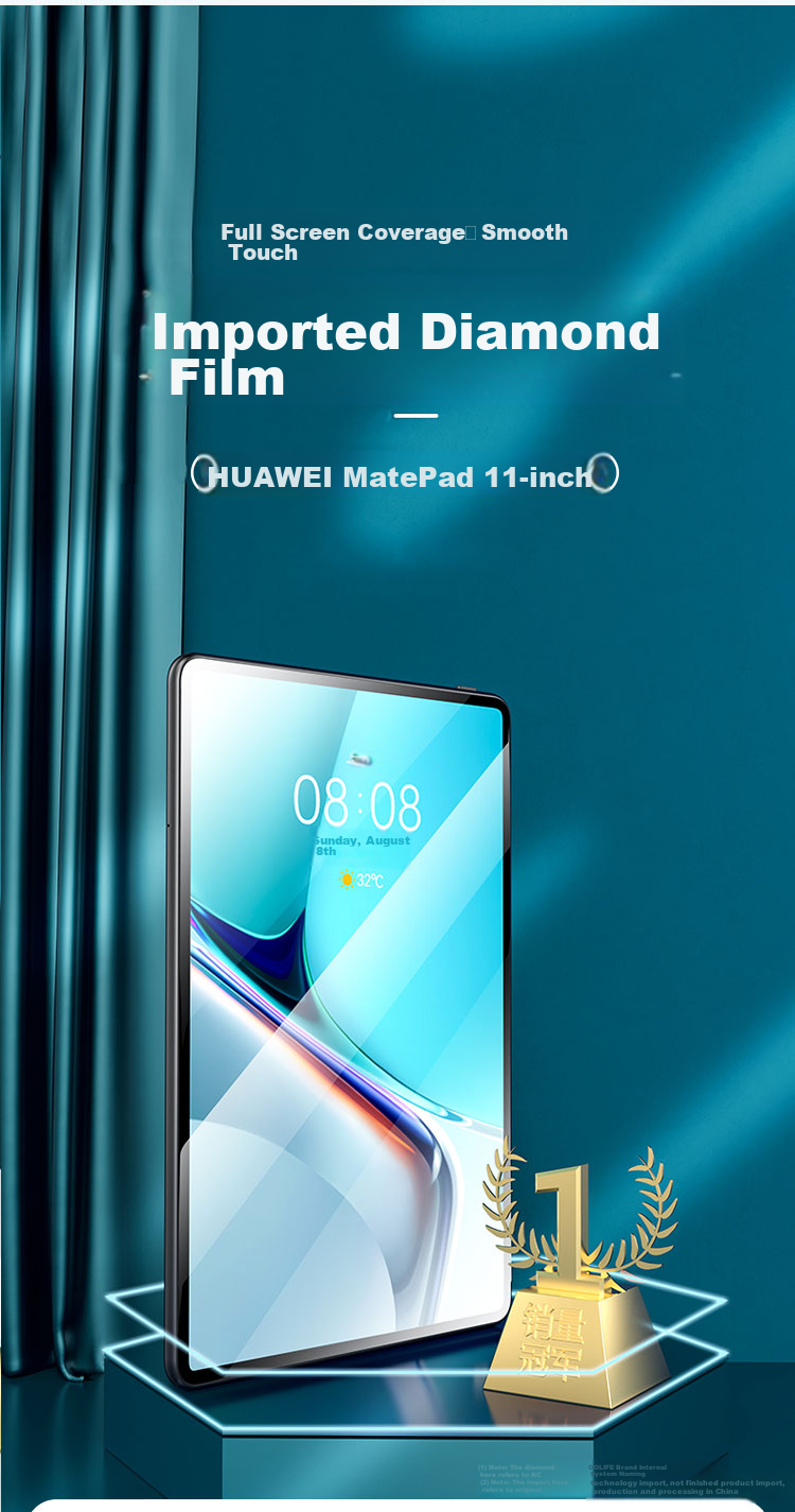 Kulefeng Tempered Glass Screen Protector for MatePad 11.5 S Dynamic Edition 2025, Compatible with MatePad Air 24/23 11.5-Inch Models, Full Screen High Definition Anti-Fingerprint Protective Film 3