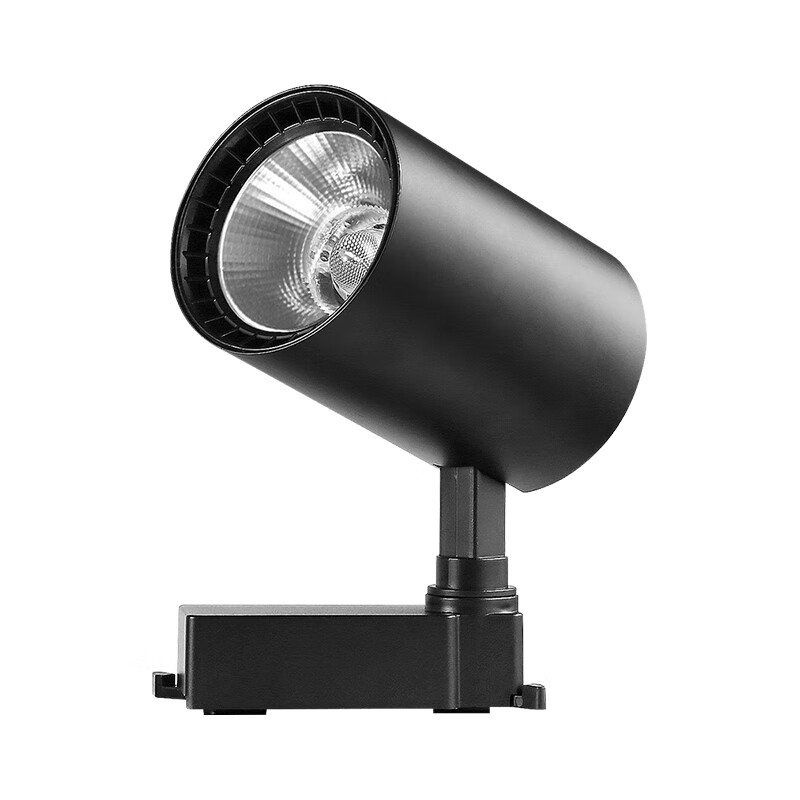 CANMEIJIA LED Track Light COB Spotlight Commercial Clothing Store Surface Mounted Super Bright Showroom Background Wall Track Ceiling Light 20W Black White Light *3