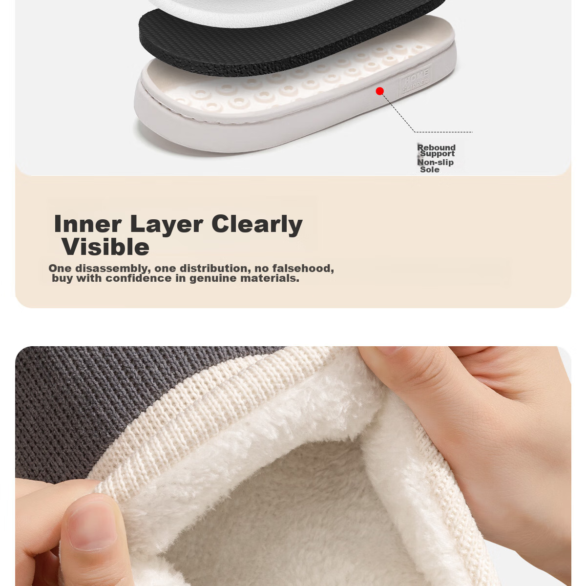 Grace Cotton Slippers for Men, Autumn And Winter Indoor Non-Slip Odor-Resistant Warm Thick-Soled Squishy Feeling Home Slippers for Men in Winter 13
