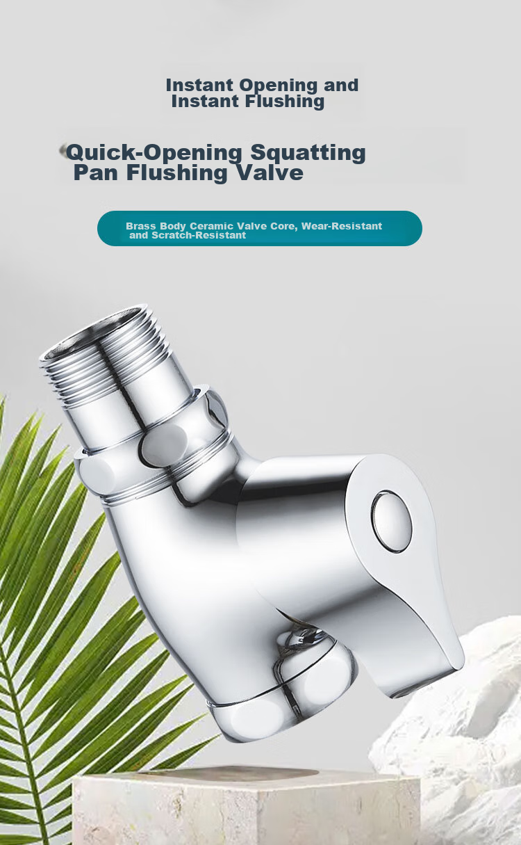 MEJUE Knob-Type Quick-Open Flush Valve for Bathroom Toilet, Squat Toilet Switch Water Flushing Valve Z-017252 1